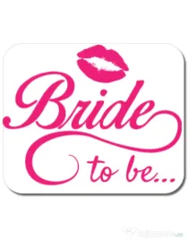 Mousepad personalizat Bride to be Alb
