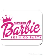Mousepad personalizat Come on Barbie Alb