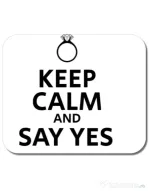 Mousepad personalizat Say yes Alb
