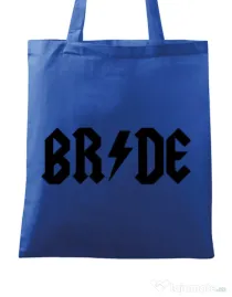 Sacosa personalizata Mireasa Bride ACDC Albastru regal