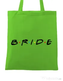 Sacosa personalizata Mireasa Bride friends Verde