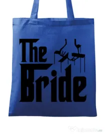 Sacosa personalizata Mireasa The bride Albastru regal