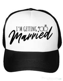 Sapca personalizata Mireasa Im getting married Alb