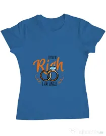 Tricou Burlacite ADLER If you are rich Albastru azuriu