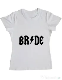 Tricou Mireasa ADLER Bride ACDC Alb
