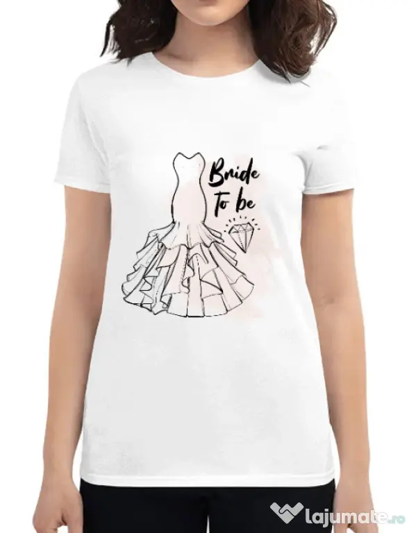 Tricou Mireasa ADLER Bride to be Alb