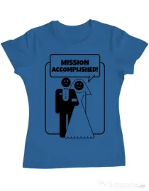 Tricou Mireasa ADLER Mission Accomplished Albastru azuriu