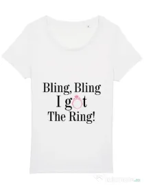 Tricou Mireasa STANLEY STELLA Bling bling Alb