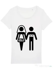 Tricou Mireasa STANLEY STELLA Control escape Alb