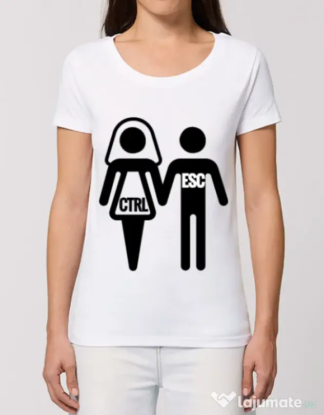 Tricou Mireasa STANLEY STELLA Control escape Alb