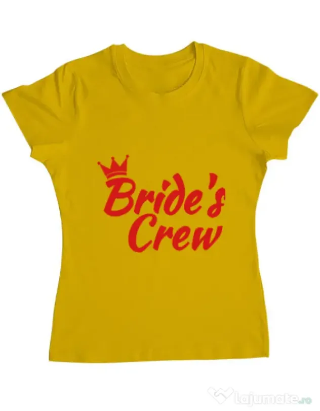 Tricou Petrecerea burlacitelor ADLER Bride's crew Galben