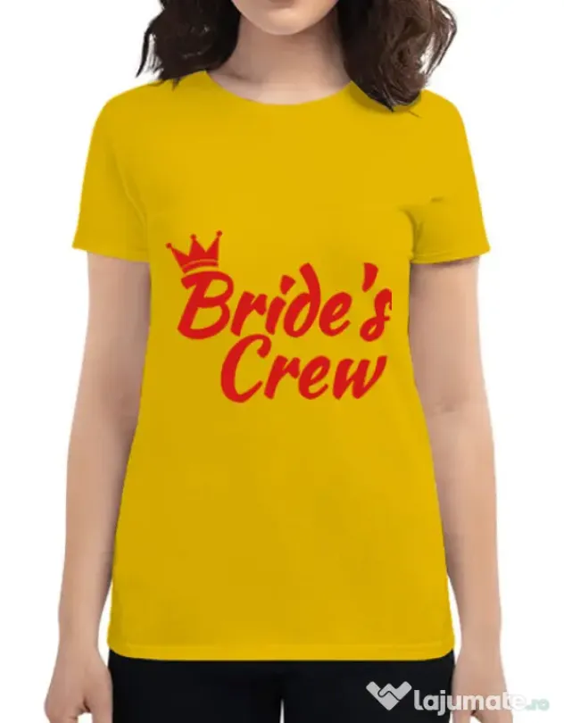 Tricou Petrecerea burlacitelor ADLER Bride's crew Galben