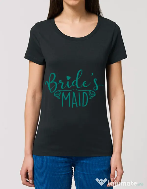 Tricou Petrecerea burlacitelor STANLEY STELLA Brides maid Negru