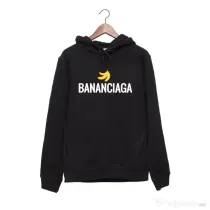 Hanorac personalizat negru unisex Bananciaga