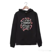 Hanorac personalizat negru unisex Dear santa 