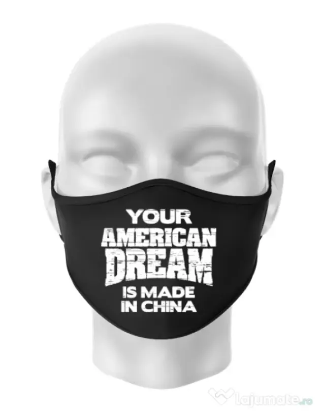 Masca personalizata reutilizabila American dream Negru
