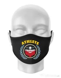 Masca personalizata reutilizabila Athlete Negru