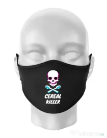 Masca personalizata reutilizabila Cereal killer Negru