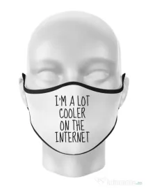 Masca personalizata reutilizabila Cooler on the internet Alb