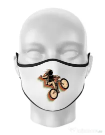 Masca personalizata reutilizabila Cycling space Alb