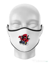 Masca personalizata reutilizabila Deadrace Alb