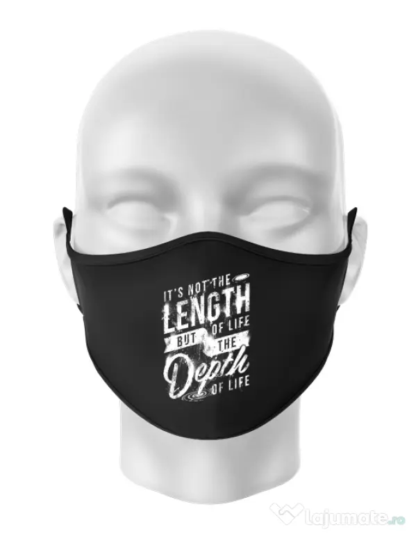 Masca personalizata reutilizabila Depth of life Negru