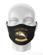 Masca personalizata reutilizabila Fish forever Negru