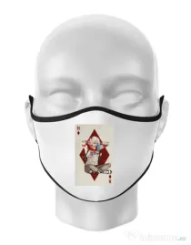Masca personalizata reutilizabila Harley Card Alb
