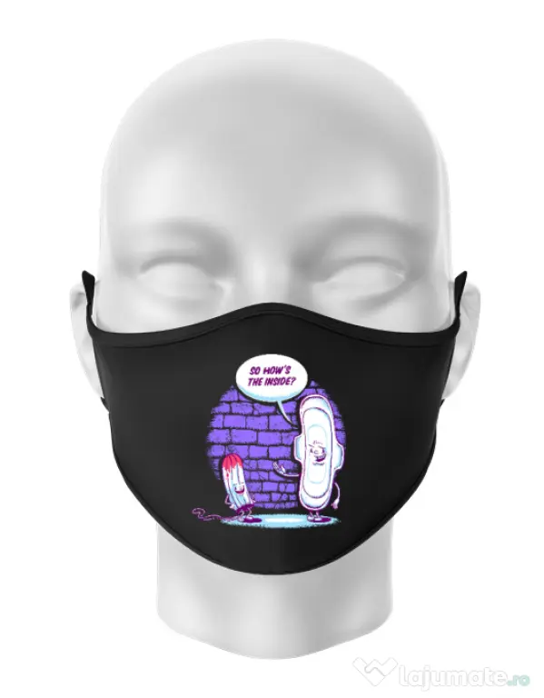 Masca personalizata reutilizabila How is the inside Negru