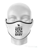 Masca personalizata reutilizabila I am having a baby Alb