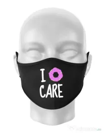 Masca personalizata reutilizabila I donut care Negru
