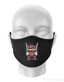 Masca personalizata reutilizabila Ice Cream Ninja Negru