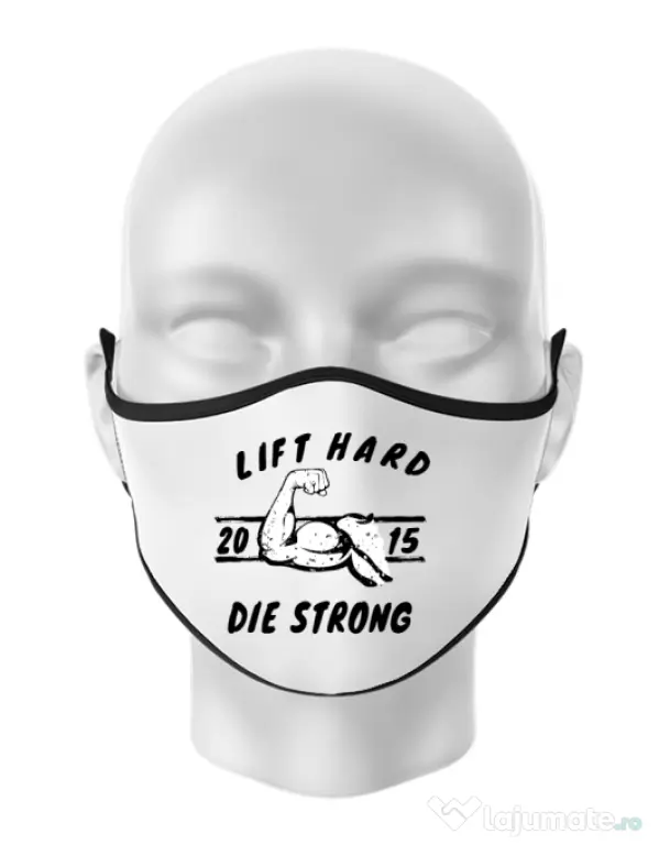 Masca personalizata reutilizabila Lift hard Alb