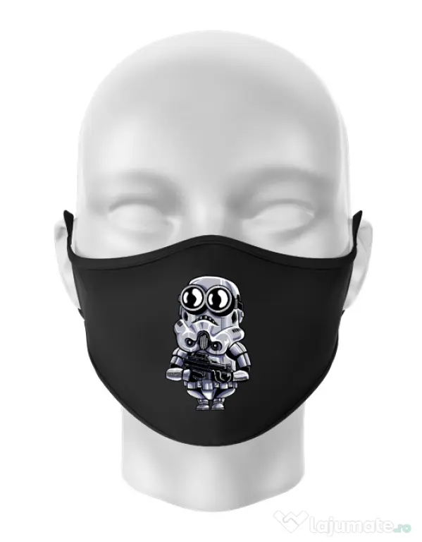 Masca personalizata reutilizabila Minion trooper Negru