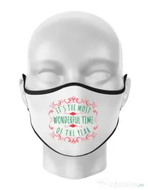 Masca personalizata reutilizabila Most wonderful time Alb