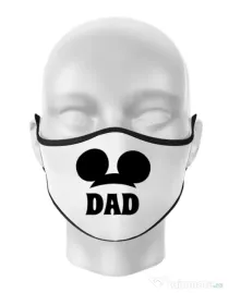 Masca personalizata reutilizabila Mouse dad Alb