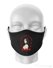 Masca personalizata reutilizabila Not ur babe Negru