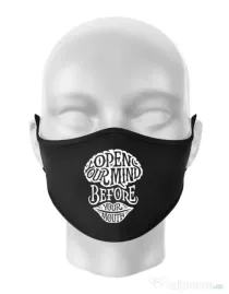 Masca personalizata reutilizabila Open your mind Negru