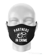 Masca personalizata reutilizabila Partners in crime 2 Negru