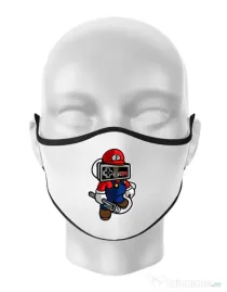 Masca personalizata reutilizabila Player head Alb
