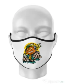 Masca personalizata reutilizabila Pumpkin Music Alb