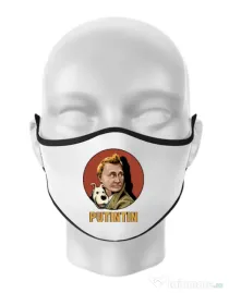 Masca personalizata reutilizabila Putin Tin Alb
