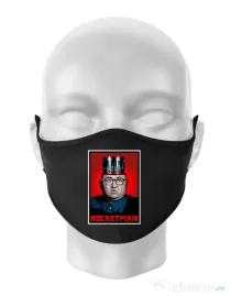 Masca personalizata reutilizabila Rocketman Negru