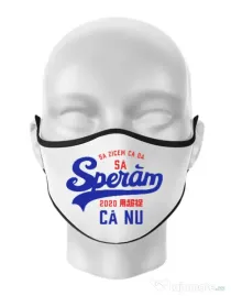 Masca personalizata reutilizabila Sa zicem ca da Alb