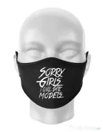 Masca personalizata reutilizabila Sorry girls Negru