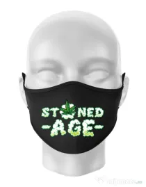 Masca personalizata reutilizabila Stoned age Negru