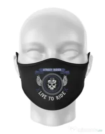 Masca personalizata reutilizabila Street rider Negru