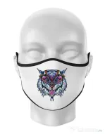 Masca personalizata reutilizabila Tiger buterfly Alb