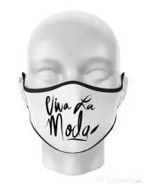 Masca personalizata reutilizabila Viva la moda Alb