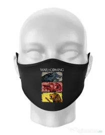 Masca personalizata reutilizabila War is coming Negru
